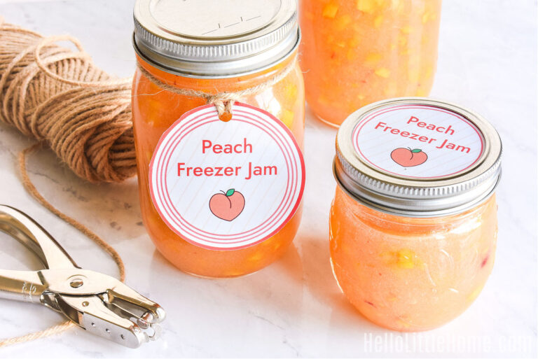 Peach Freezer Jam (Easy Recipe) | Hello Little Home
