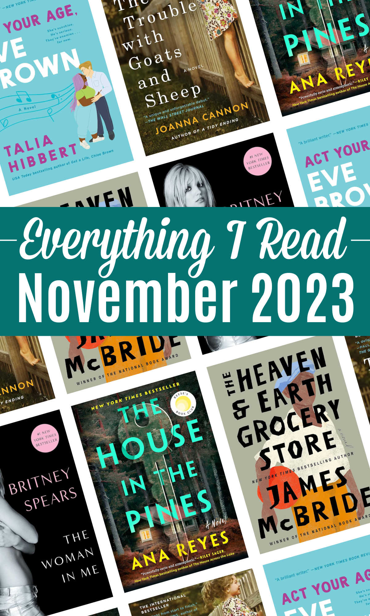 A photo collage of every book I read in November 2023.