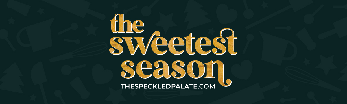 A green decorative banner with the words "The Sweetest Season".