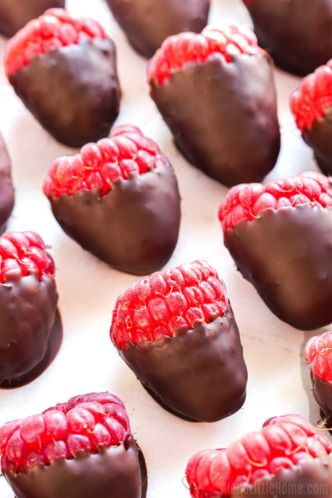 Chocolate Covered Raspberries | Hello Little Home