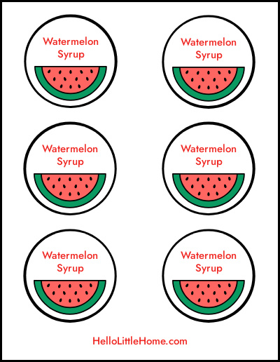 A small image of the free printable labels.