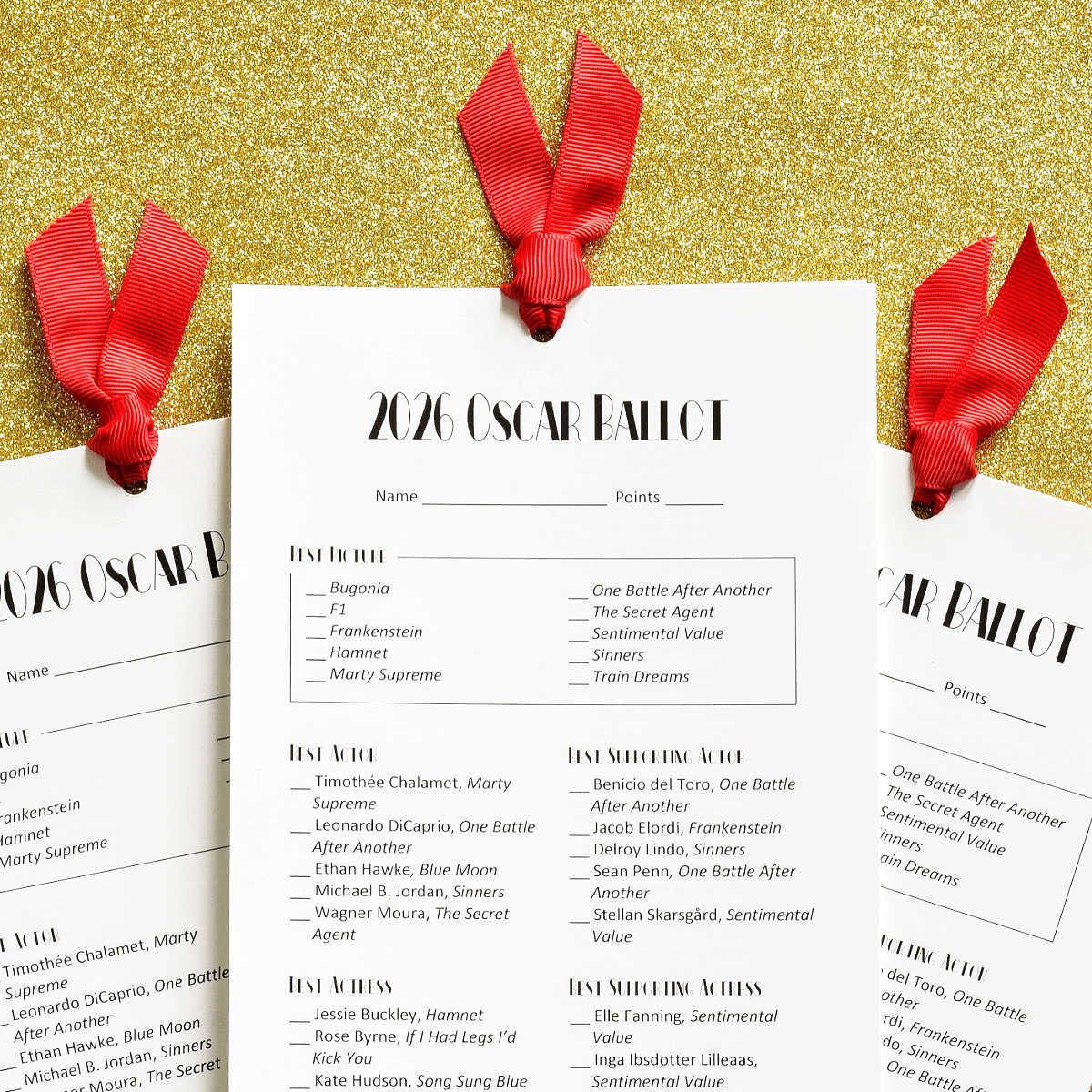 2026 OSCAR NOMINATIONS PRINTABLE LIST PDF visual data 3