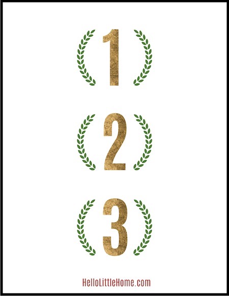 A small image of the printable podium numbers.