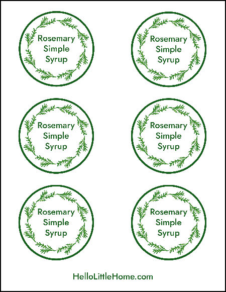 A small image of the printable labels.
